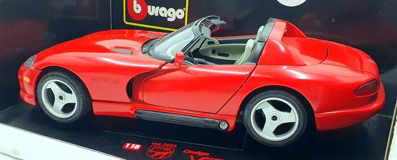 Burago масштаб 1/18 литая модель 3025 — Dodge Viper RT/10 1992 — красная - Изображение 2 из 4