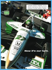 1997 Team KOOL Green Honda 27 Indycar Open Wheel Race Car Photo Print Ad
