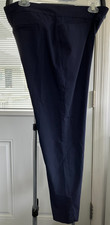 CHICO'S SZ 1.5 NAVY BLUE PULL ON PANTS RAYON NYLON SPANDEX CROP CAPRI SP340-6