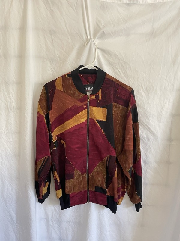 Vintage Retro 80s 90s Y2k Streetwear Grunge Bomber Jacket old money concert-S