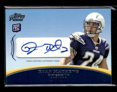 2010 Topps Prime #PAR-RM Ryan Mathews Rookie Autographs #/299