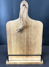 Tan Wooden 14.5”  Cookbook Holder Standing Hanging
