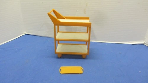 VINTAGE BARBIE AIRPLANE SERVING CART AND TRAY