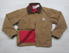 Vintage Carhartt Detroit Jacket Youth 14 Duck Workwear Quilt Lined JQ606 USA