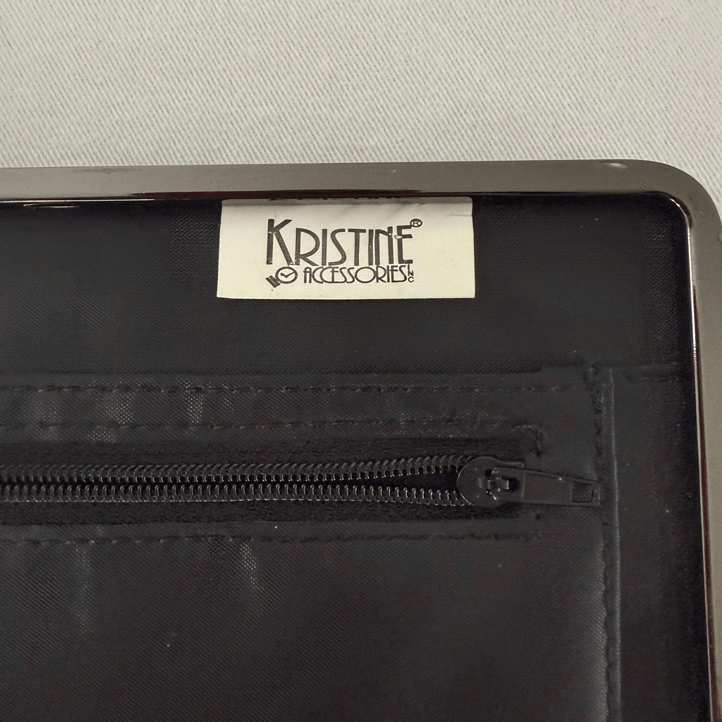 Black Python Embossed Frame Clutch Wallet | Snake… - image 4