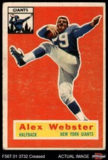 1956 Topps #5 Alex Webster Giants-FB RC North Carolina St 2 - GOOD
