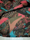 Vtg 80s TOP SEASON Sheer Paisley KITSCH New Wave Button Up Top bold statement L — photo 7