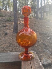 1962 Blenko Wayne Husted Art Glass Tangerine ...