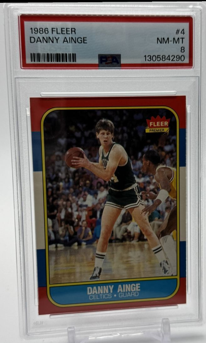 1986-87 Fleer Danny Ainge Rookie PSA 8 Boston Celtics #4