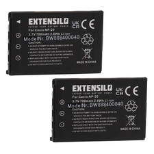 2x Batteria per Casio Exilim EX-Z60 EX-Z77 EX-Z770 EX-Z65 EX-Z70 EX-Z75 700mAh 3,7V