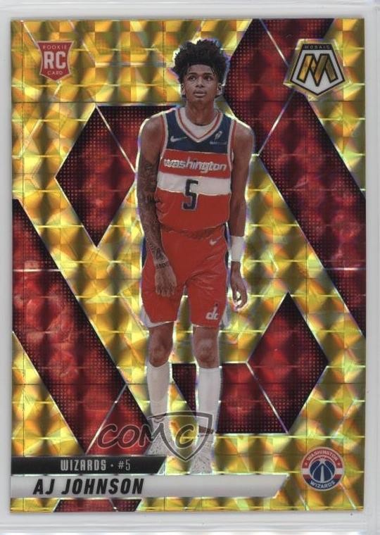 2024 Panini Mosaic Rookies Reactive Yellow Prizm AJ Johnson #215 Rookie RC 2l4
