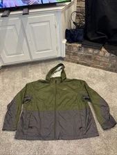 Cabela’s Green/gray Hooded Windbreaker 4Most Repel Hooded Jacket Mens 3XL Rare
