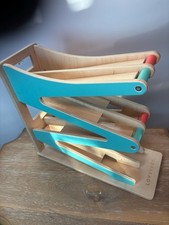Lovevery Wooden Race and Chase Ramp Zig Zag Car Track Toy