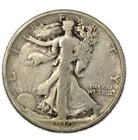 1919-P Philadelphia Walking Liberty Silver Half 50c Very Good Near Fine VG+