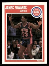 James Edwards 1989-90 Fleer 46 Detroit Pistons Nba Basketball Card James Edwards 1989-90 Fleer 46 Detroit Pistons Nba Basketball Card