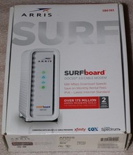 NEW ARRIS Surfboard SB6183 Cable Modem, 16x4 Channels, DOCSIS 3.0, White