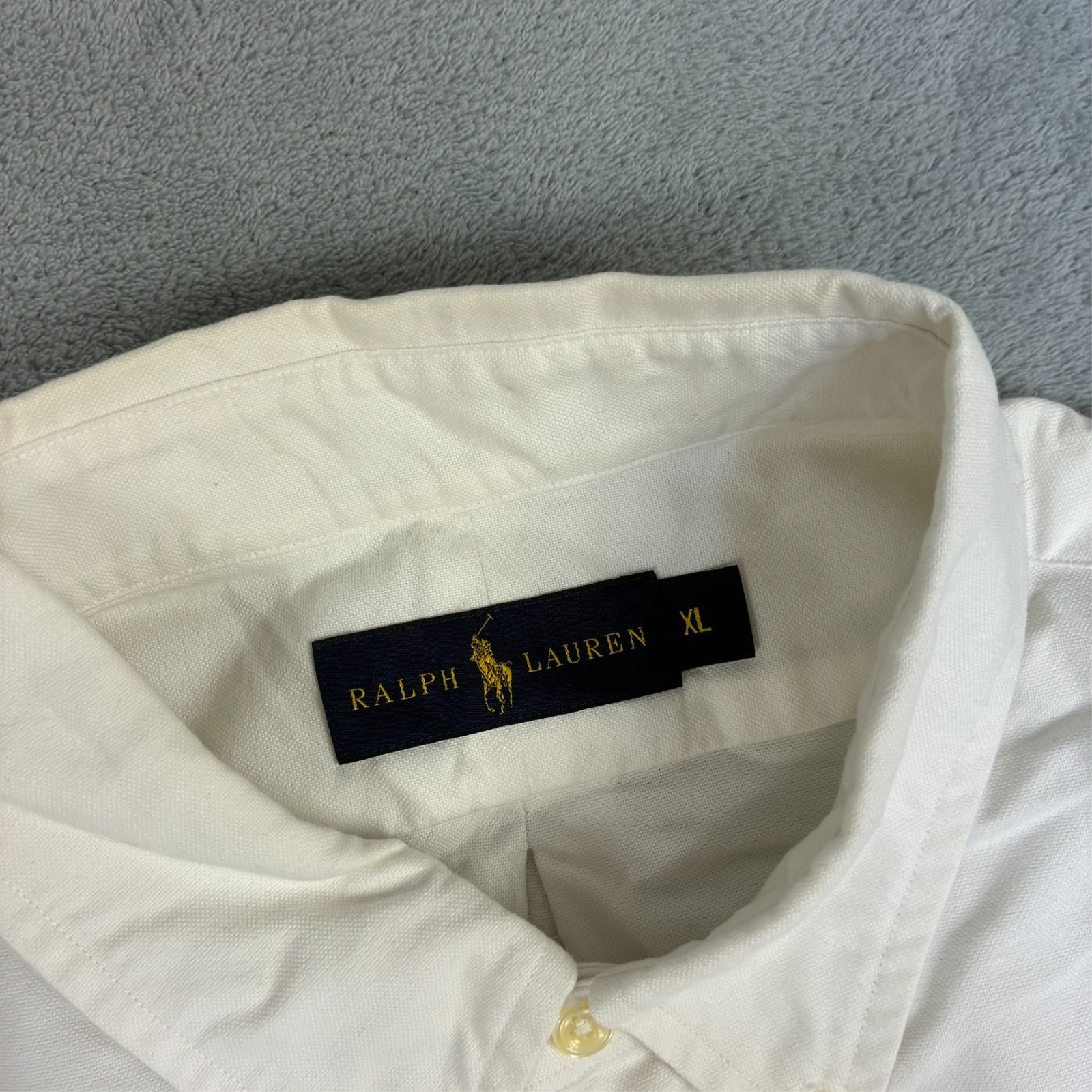 VTG Ralph Lauren White Oxford Size XL Long Sleeve Button Down Shirt image 4