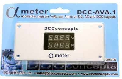 DCC/Layout Concepts DCC-AVA.1 DCD-AVA.1 Alpha Meter for DC, AC or DCC layouts - Image 1 of 4