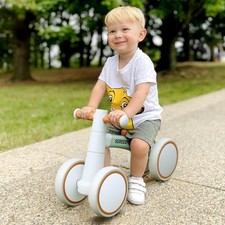 Baby Balance Bike for 1 Year Old Boys Girls 12-24 Month 4 Wheels Toddler Bike