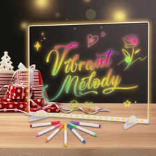 LED Light-Up Acrylic Drawing Board 13.8" x 10"   4 Modes, 7 Colors   Includes...