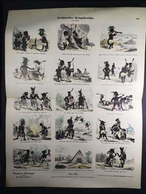 Münchener Bilderbogen Nro. 261. Krähwinkler Kriegsberichte. Von Kolb. Um 1880: