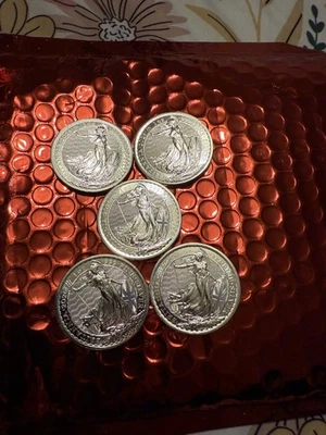 5 x 2026 King Charles III Britannia 1 oz 999 Fine Silver Bullion £2 Coin.NO CGT* - Image 1 of 3