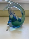 Mid Century Murano Glass Fish Art Figurine Vintage Large Sculpture