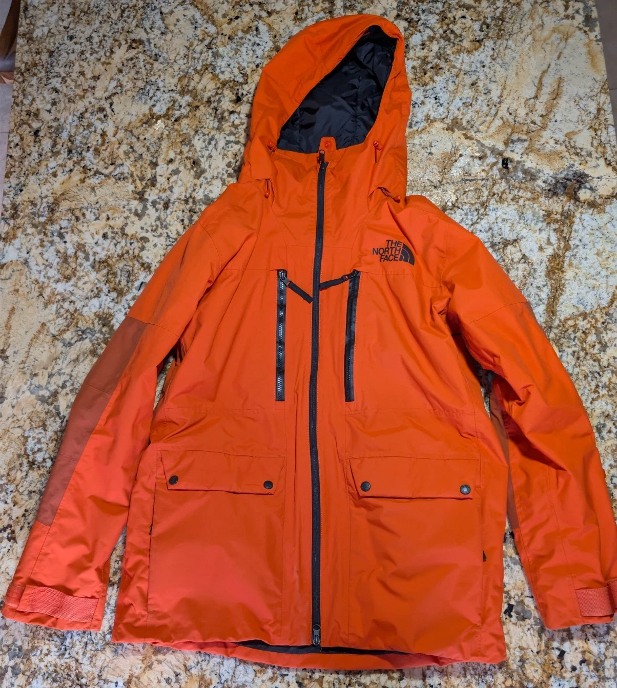 MENS THE NORTH FACE GOLDMILL INSULATED DRYVENT WATERPROOF PARKA ORANGE SIZE LARG