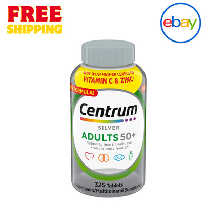Centrum Silver 50+ Multivitamin, 325 Tablets   Supports Overall Health