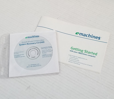 emachines Microsoft Windows XP Home Edition 2005 SYSTEM RECOVERY CD/DVD + Book
