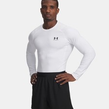 Under Armour ColdGear Fitted Long Sleeve Crew Shirt Men's XL White 1366068 NWT