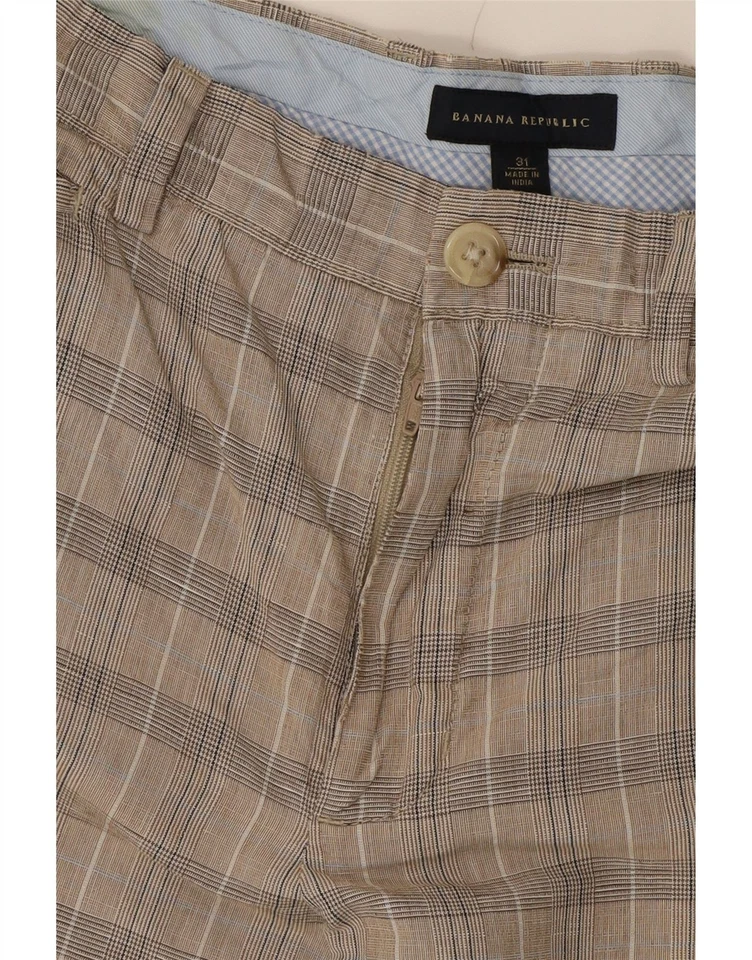 BANANA REPUBLIC Womens Chino Shorts W31 Medium Beige Check Linen DE12 - Image 3 of 3