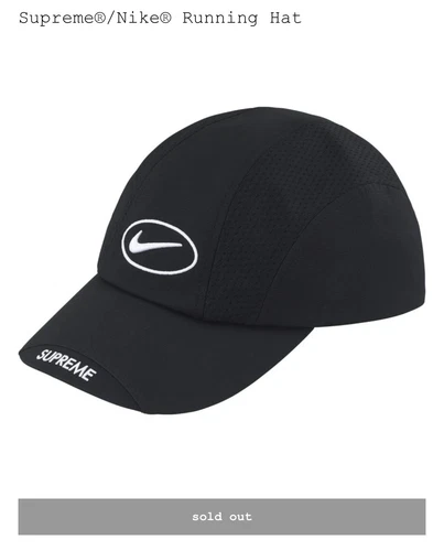 EN MAIN Chapeau de course Supreme Nike noir SS25 livraison rapide et gratuite ?