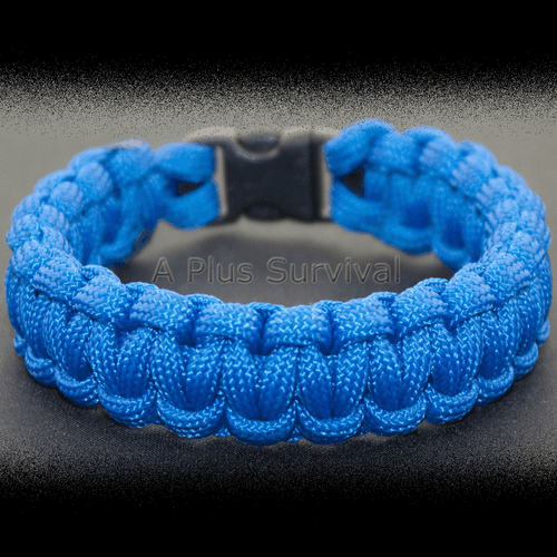 Brazalete eléctrico azul Paracord cuerda supervivencia emergencia 550 lb - Hecho en EE. UU. - Imagen 1 de 2