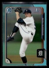 2015 Bowman Draft #17 Beau Burrows Chrome Blue Sky Refractors Tigers