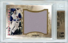 2009 SPORTKINGS BOX TOPPER - 1/1 GAME-USED MARK TEIXEIRA MEMORABILIA! - BGS 9.5