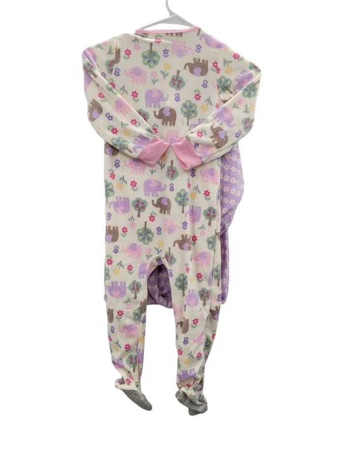 Paquete de 2 mantas de pijama de lana para dormir 5T púrpura elefante para niños - nuevas con etiquetas Foto 3 de 4
