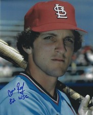Signed 8x10 GENE ROOF 82 WSC St. Louis Cardinals Autographed photo 