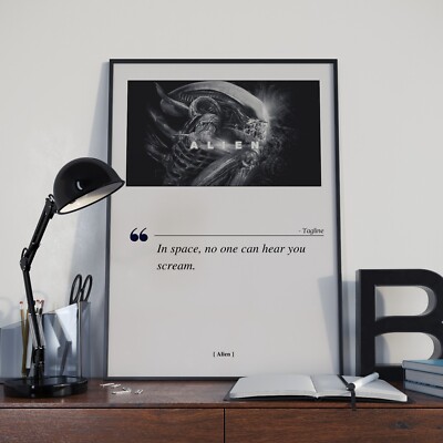 Alien Movie Poster Print, Movie Quote - Unframed | eBay