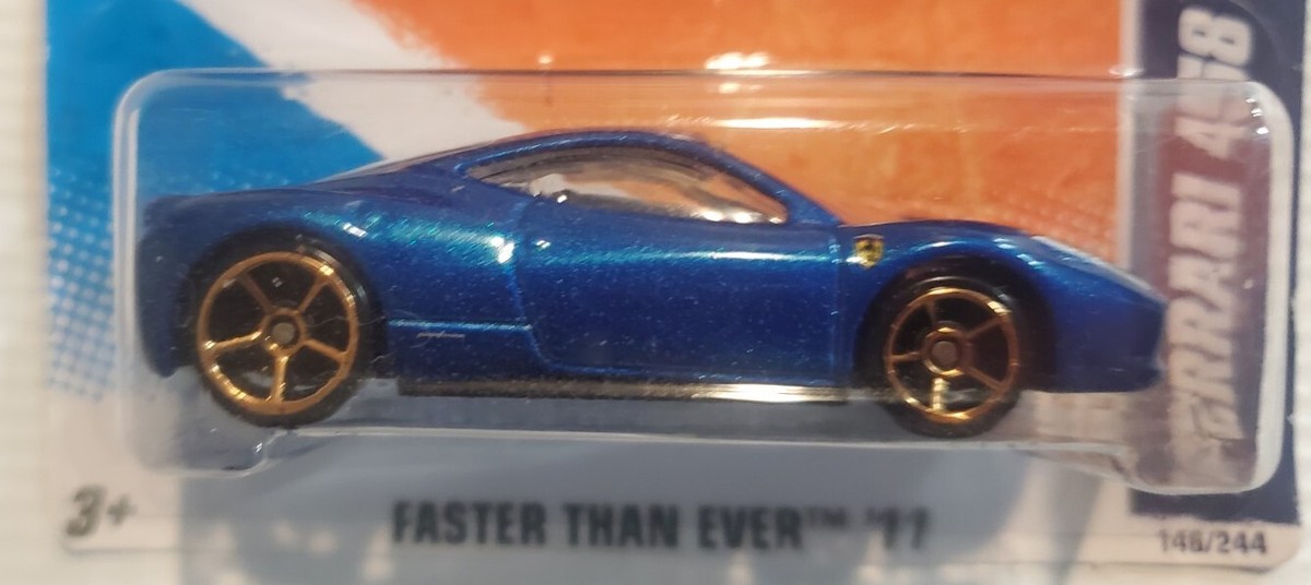 2010 Hot Wheels Faster Than Ever '11 Ferrari 458 Italia - Blue 6