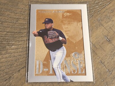 1996 E-Motion XL Robert Alomar D-Fense Insert Baltimore Orioles Nmmt