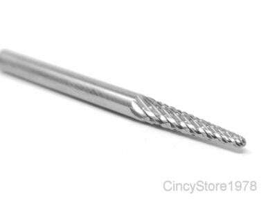 SL42D Taper SOLID Carbide Burr Bur Cutting Tool Die Grinder Bit 1/8'' 