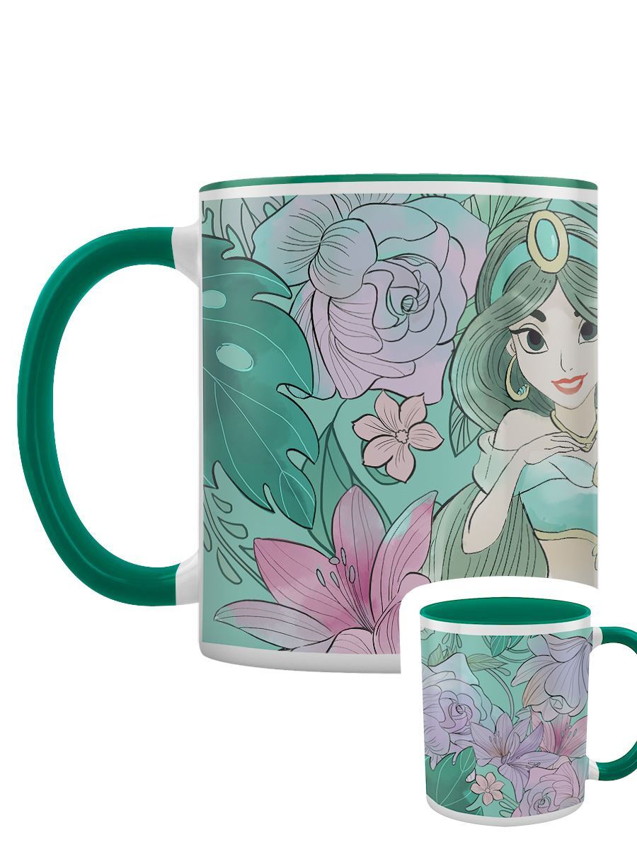 Aladdin Floral Jasmine Green Coloured Inner Mug
