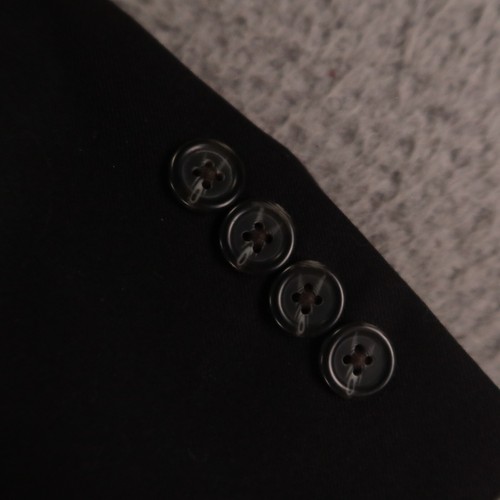 Chaps Suit L LT Black 100% Wool Worsted Twill Pleated Cuffed 44L 38x32 - Picture 6 of 24