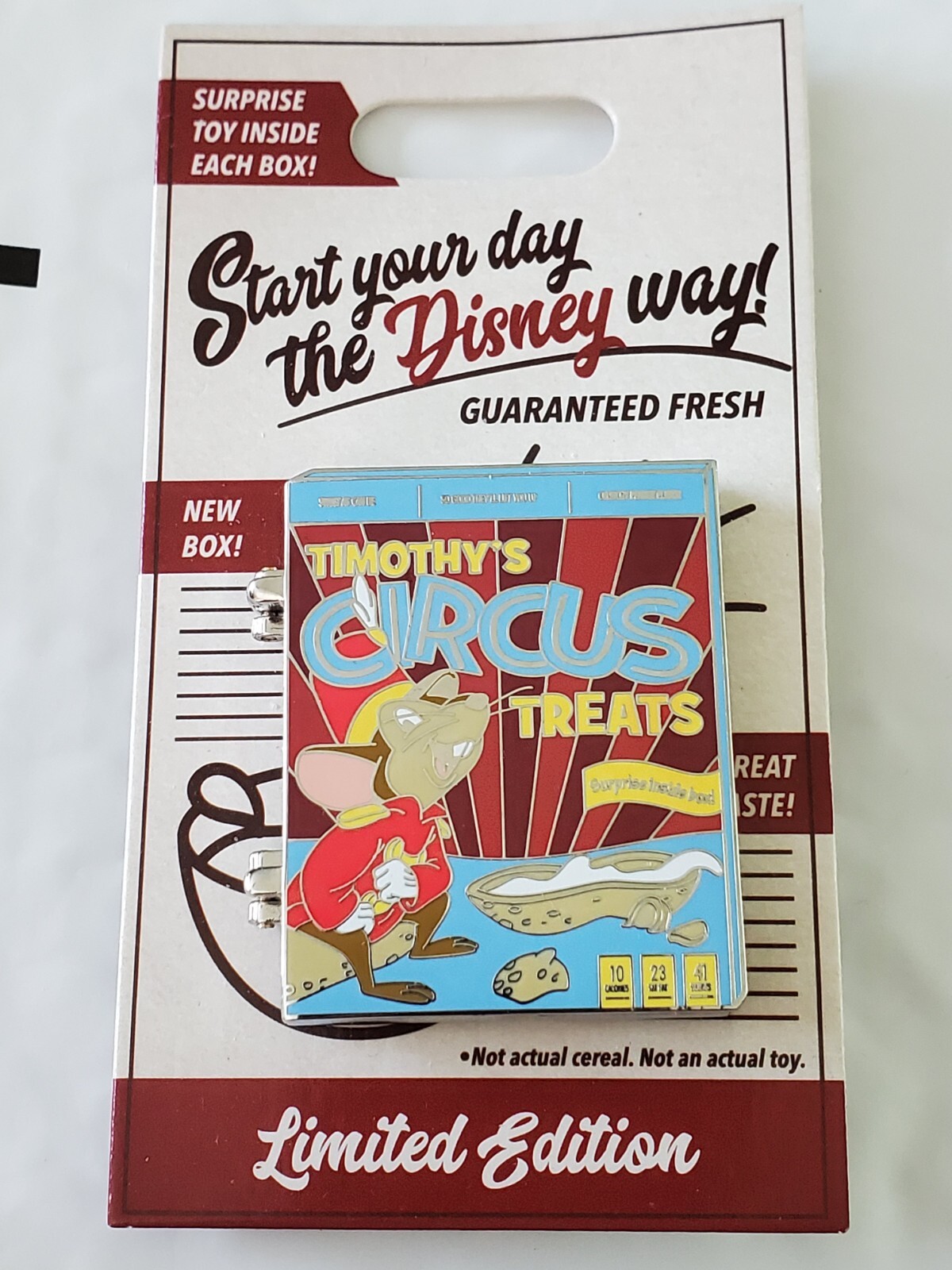 2020 Disney Pin Of The Month Cereal Box Timothy's Circus Treats LE 4000 Dumbo