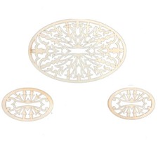 Lot de 3 rosaces ovales pour oud