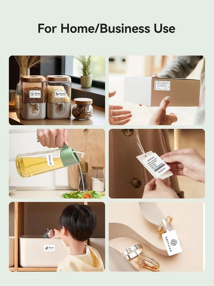 Bluetooth Label Maker Machine with 2 Inch Tape - Portable Thermal Printer for Home & Office