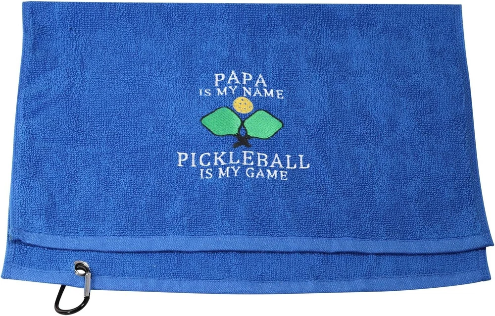 Pickleball Lover Towel Papa Is My Name Small, is T