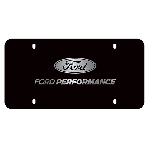 OEM NEW Ford Performance License Plate Stainless Steel BLACK Racing