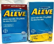 aleve 220mg 140 total caplets exp 2025